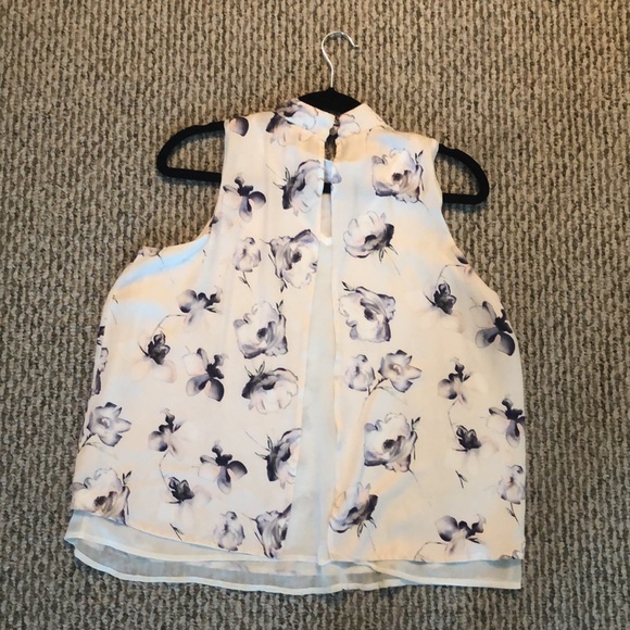 Dressy Floral Shirt (Lavender, Black) - Picture 2 of 2